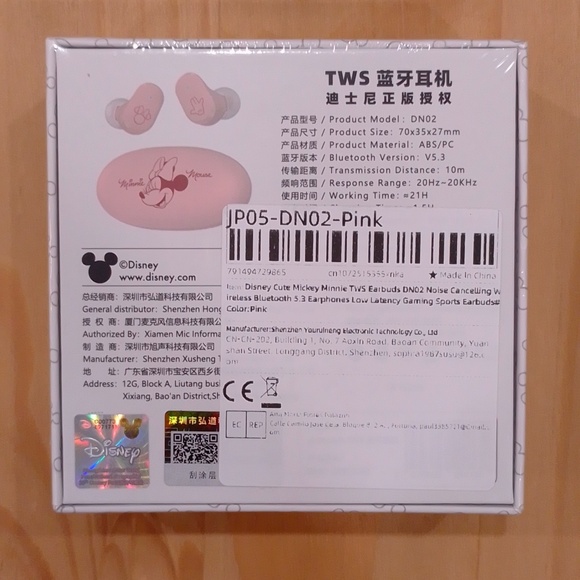 Disney Minnie Mouse Noise Cancelling Wireless Earbuds Headphones - Picture 6 of 14